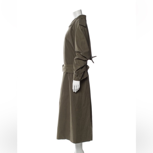 Burberry Oversized Trench Coat in Green Size 44 checked lining - Picture 10 of 10